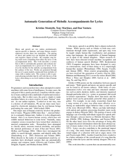Automatic Generation of Melodic Accompaniments for Lyrics