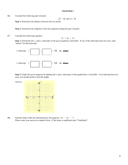 CHAPTER 2 16. Consider the following pair of points: 2,