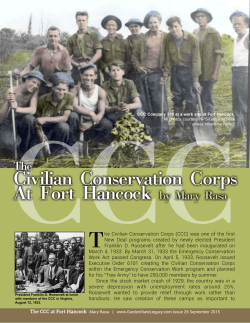 The Civilian Conservation Corps (CCC) was one of the first New