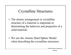 Crystalline Structures