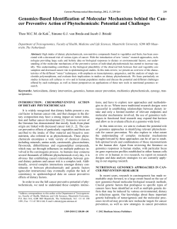 Genomics-Based Identification of Molecular Mechanisms behind the