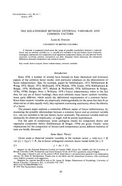 The Relationship Between External Variables and Common Factors