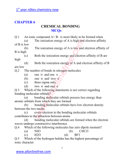 6 CHAPTER–CHEMICAL-BONDING-MCQs