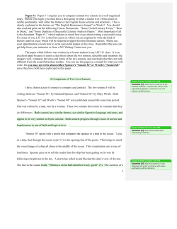 A Comparison of Two Love Sonnets