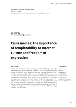 Crisis memes: The importance of templatability to Internet culture
