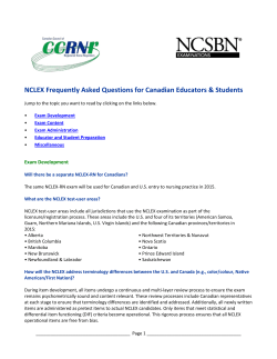NCLEX Frequently Asked Questions for Canadian