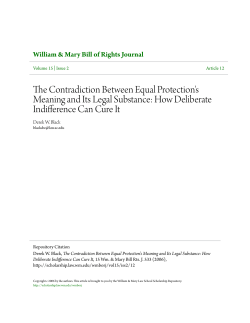 The Contradiction Between Equal Protection`s Meaning and Its