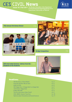 Newsletter Issue 10 - American University of Beirut