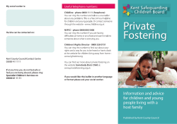 Private fostering - Kent County Council