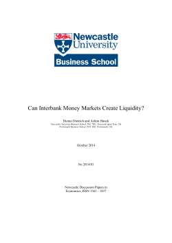 Can Interbank Money Markets Create Liquidity?
