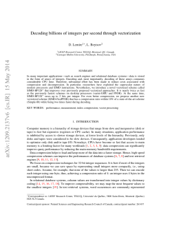 Decoding billions of integers per second through vectorization
