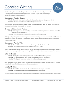 Concise Writing - writingcenter.byu.edu