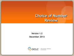 Choice of Number Review