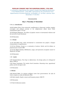 POPULAR CONSENT AND THE EUROPEAN ORDER, 1750