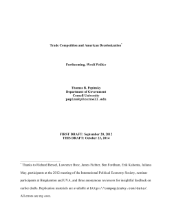 Trade Competition and American Decolonization