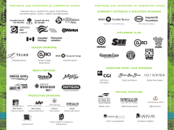 Edmonton Opera is grateful for the support of the following