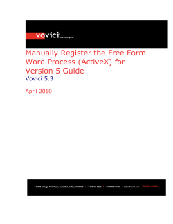 Manually Register the Free Form Word Process (ActiveX) for Version