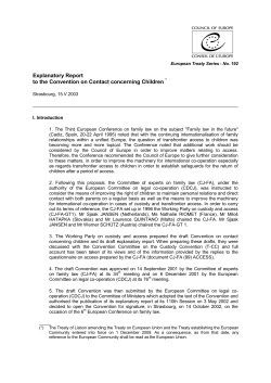 CETS 192 - Explanatory Report to the Convention on Contact