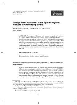 Foreign direct investment in the Spanish regions
