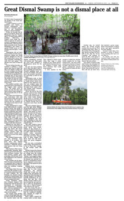 Great Dismal Swamp is not a dismal place at all
