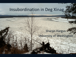 Insubordination in Deg Xinag