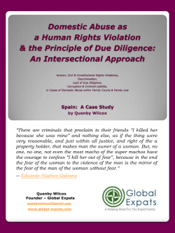 domestic abuse as a human`s rights violation and due