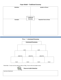 Frayer Model &ndash; Traditional Economy &ldquo;It is&hellip;&rdquo; &ndash; Command Economy