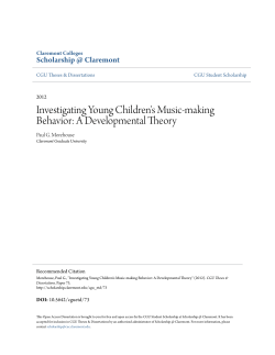 Investigating Young Children`s Music