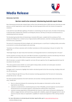 Media Release - Volunteer Network