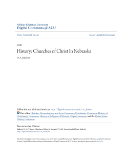 History: Churches of Christ In Nebraska