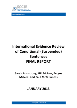 International Evidence Review of Conditional