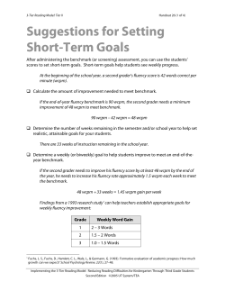 Setting Short Term Reading Goals - Tri