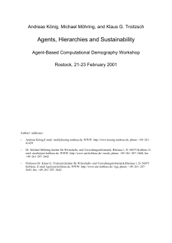 Agents, Hierarchies and Sustainability Agent
