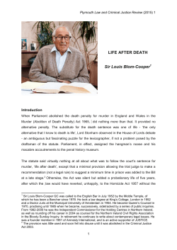 Life After Death - Plymouth Law Review