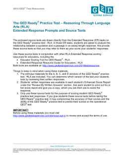The GED Ready - GED Testing Service