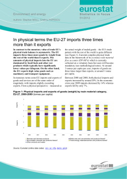 In physical terms the EU-27 imports three times more than it exports