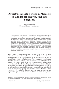Archetypical Life Scripts in Memoirs of Childhood: Heaven, Hell and