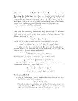 Ch 4.5 Substitution