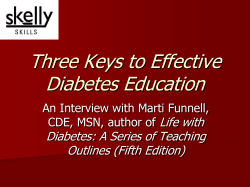 Three Keys to Effective Diabetes Education
