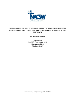 Integration of Motivational Interviewing, Mindfulness