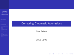 Correcting Chromatic Aberrations