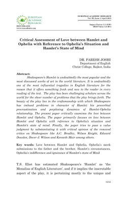 Critical Assessment of Love between Hamlet and Ophelia