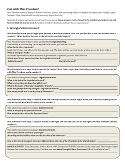 Fun with Miss Freedom! I. Georgia`s Government