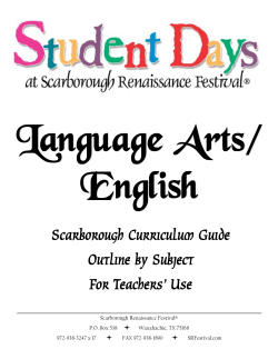 English/Language Arts Teachers - Scarborough Renaissance Festival