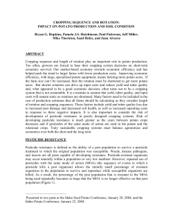 Idaho Crop Sequence Study - United Potato Growers of America