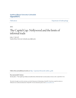 The Capital Gap: Nollywood and the limits of informal