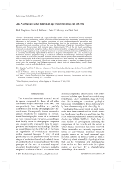 An Australian land mammal age biochronological scheme
