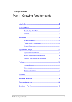 Part 1: Growing food for cattle