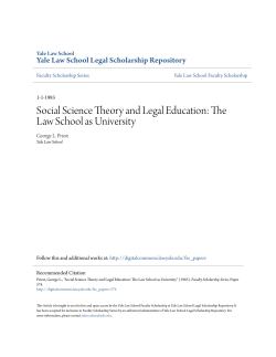 Social Science Theory and Legal Education