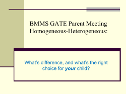 BMMS GATE Parent Meeting Homogeneous